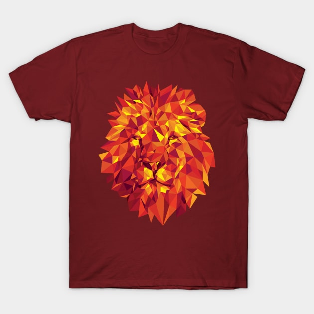 Bright Geometric Lion T-Shirt by polliadesign